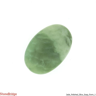 Jade Polished Slice - Soap Form #1 - 1 1/2" to 2"    from Stonebridge Imports