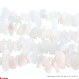 Moonstone White Chip Strands - 5mm to 8mm    from Stonebridge Imports