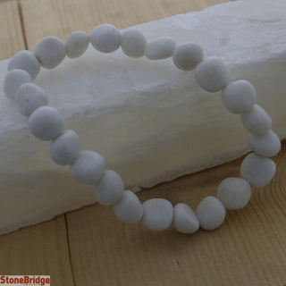 Jade White Tumbled Bracelets    from Stonebridge Imports