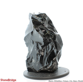 Obsidian Black Boulder Cut-Base U#38    from Stonebridge Imports