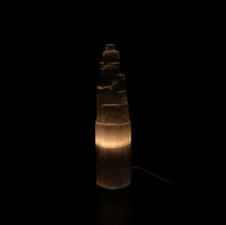 Selenite Tower Lamp - Extra Large 14” Tall    from Stonebridge Imports