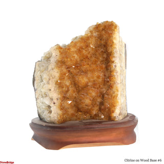 Citrine Cluster on Wood Base #6 - 10" (Enhanced) from Stonebridge Imports