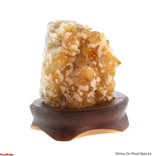 Citrine Cluster on Wood Base #2 - 8" (Enhanced) from Stonebridge Imports