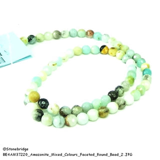 Amazonite Mixed Colours Faceted - Round Strand 15" - 4mm    from Stonebridge Imports