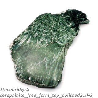 Seraphinite Free Form Slices top Polished #0 - 1" to 2"    from Stonebridge Imports