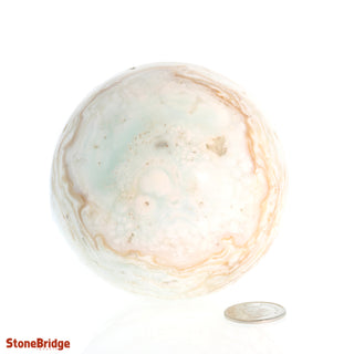 Caribbean Blue Calcite Sphere - Medium #3 - 2 3/4"    from Stonebridge Imports