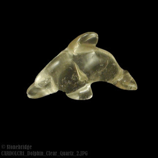 Dolphin Carving of Clear Quartz - 1" to 2 1/2"    from Stonebridge Imports