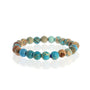 Turquoise Impression Jasper Round Bracelet - 8mm (Enhanced) from Stonebridge Imports