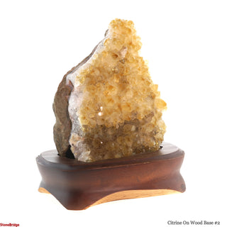Citrine Cluster on Wood Base #2 - 8" (Enhanced) from Stonebridge Imports