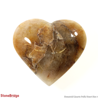 Hematoid Quartz Heart #7 - 2" to 3 1/2"    from Stonebridge Imports