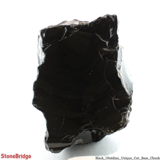 Obsidian Black Boulder Cut-Base U#82 - 15"    from Stonebridge Imports