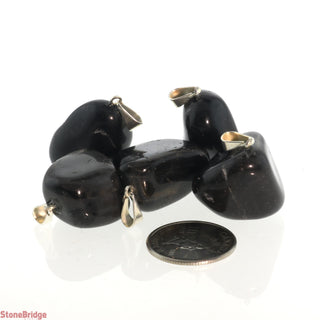 Black Onyx Tumbled Pendants - 5 Pack    from Stonebridge Imports