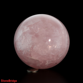 Rose Quartz A Sphere - Large #5 - 3 1/2"    from Stonebridge Imports
