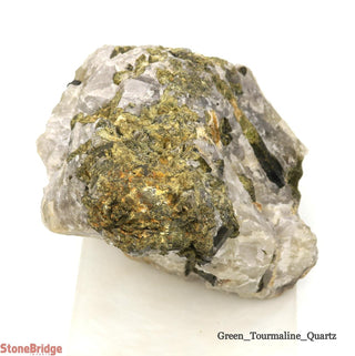 Green Tourmaline on Quartz Matrix U#12    from Stonebridge Imports