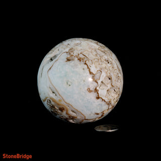 Caribbean Blue Calcite Sphere - Small #3 - 2 1/4"    from Stonebridge Imports