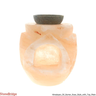 Himalayan Oil Diffuser Rose Style with Top Plate    from Stonebridge Imports