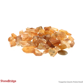 Tangerine Quartz Points - Small - 200g Bag    from Stonebridge Imports