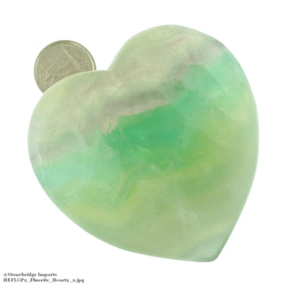 Fluorite Purple And Green Puffy Heart #2 - 1" to 2"    from Stonebridge Imports