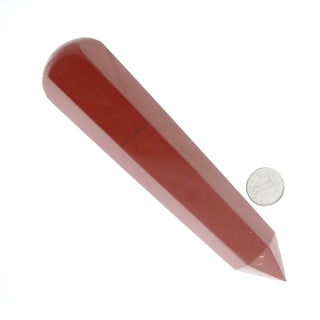 Red Jasper Pointed Massage Wand - Jumbo #3 - 5 1/2" to 7"    from Stonebridge Imports