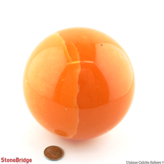 Orange Calcite Sphere U#7 - 3 3/4"    from Stonebridge Imports