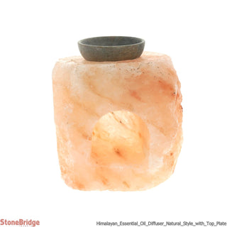 Himalayan Essential Oil Diffuser, Natural Style with Top Plate    from Stonebridge Imports