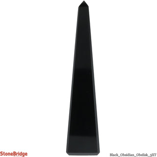 Black Obsidian Obelisk #3 Extra Tall - 3 3/4" to 5"    from Stonebridge Imports