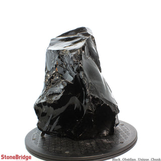 Obsidian Black Boulder Cut-Base U#4 - 12"    from Stonebridge Imports