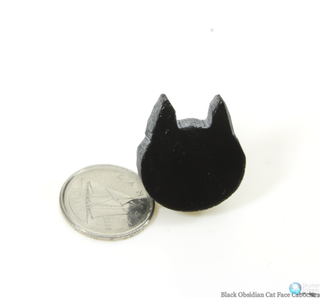 Black Obsidian Cat Cabochon - 3/4"    from Stonebridge Imports