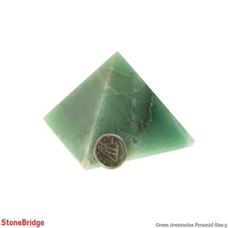 Green Aventurine Pyramid #5 - 2 1/4" to 2 1/2" Wide    from Stonebridge Imports