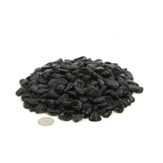 Black Tourmaline Tumbled Stones - Mini    from Stonebridge Imports