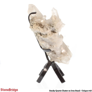 Smoky Quartz Cluster on Iron Stand U#18    from Stonebridge Imports