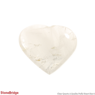 Clear Quartz A Heart #6 - 2" to 3 1/4"    from Stonebridge Imports