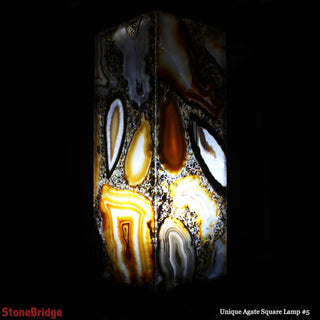Agate Slice Tower Lamp U#4 - 40cm    from Stonebridge Imports