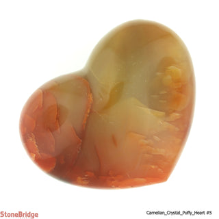 Carnelian Crystal Puffy Heart #1 - 15 to 24G    from Stonebridge Imports