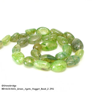 Green Agate - Nugget Strand 15" Long    from Stonebridge Imports