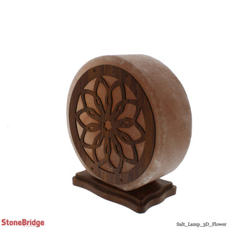 Himalayan Salt Lamp - 3D Wood Design - Flower    from Stonebridge Imports