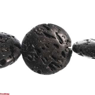 Black Lava Coin Strand #3    from Stonebridge Imports
