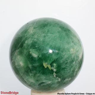 Fluorite Sphere Purple & Green U#7 - 7"    from Stonebridge Imports