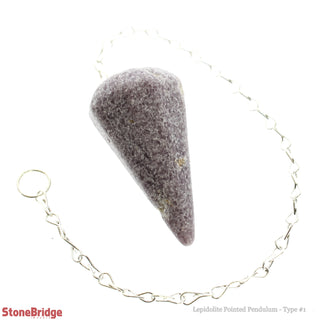 Lepidolite Pendulum 6 Facets & Ring    from Stonebridge Imports