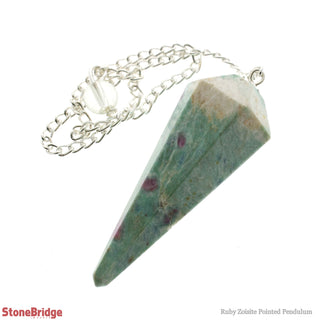 Ruby Zoisite Pendulum 6 Facets & Bead    from Stonebridge Imports