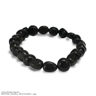 Obsidian Black Tumbled Bracelets    from Stonebridge Imports