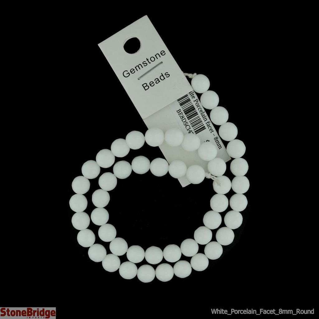 White Porcelain Round Beads Strand – Stonebridge Imports