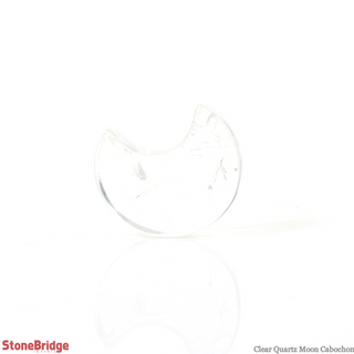 Clear Quartz Moon Cabochon - 3/4"    from Stonebridge Imports