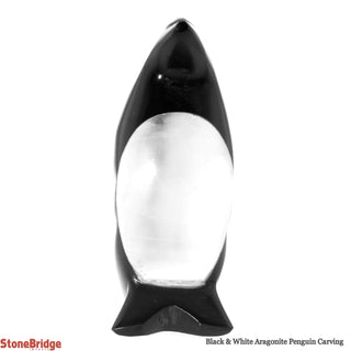 Black & White Aragonite Penguin Carving - 2 3/4" Tall    from Stonebridge Imports