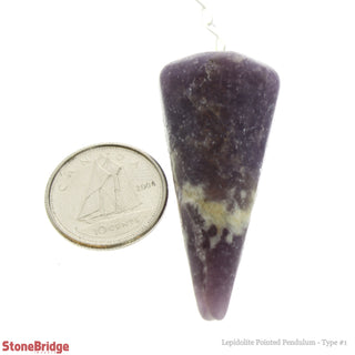 Lepidolite Pendulum 6 Facets & Ring    from Stonebridge Imports