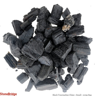Black Tourmaline Crystal Chips - Small    from Stonebridge Imports