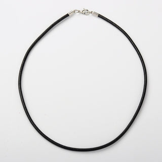 Leather Necklace with Brass Lobster Claw Clasp - Black - 18"    from Stonebridge Imports