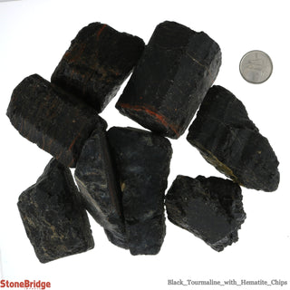Black Tourmaline with Hematite Chips - Large    from Stonebridge Imports