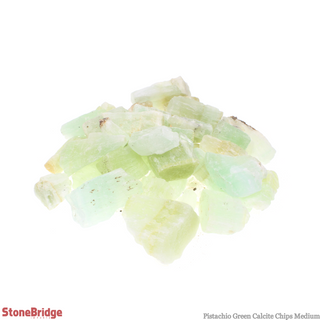 Calcite Pistachio Green Chips - Medium    from Stonebridge Imports