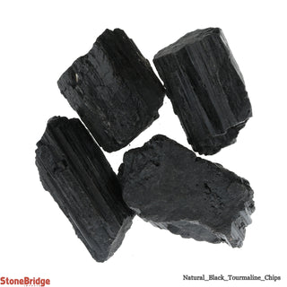 Black Tourmaline Crystal Chips - Extra Large    from Stonebridge Imports